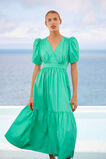 Poplin Waisted Maxi Dress  Jade Green  hi-res