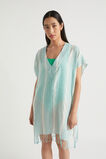 Textured Stripe Kaftan  Deep Teal Stripe  hi-res