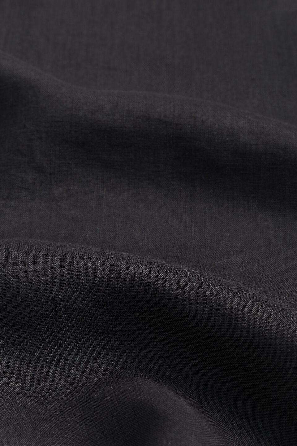 Linen Boatneck Kaftan  Black