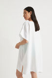 Linen Boatneck Kaftan  White  hi-res