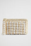 Beaded Straw Clutch  Natural White  hi-res