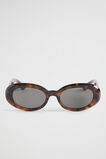 Goldie Oval Sunglasses  Brown Tort  hi-res