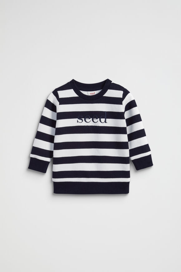 Core Logo Sweat  Midnight Stripe  hi-res