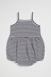 Pique Frill Romper  Midnight Stripe  hi-res