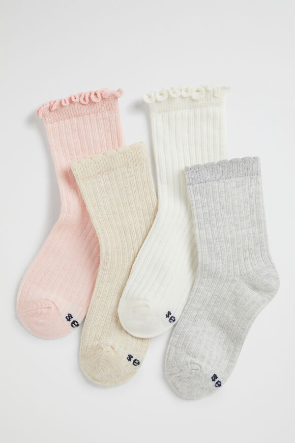 Rib Sock 4 Pack  Multi  hi-res