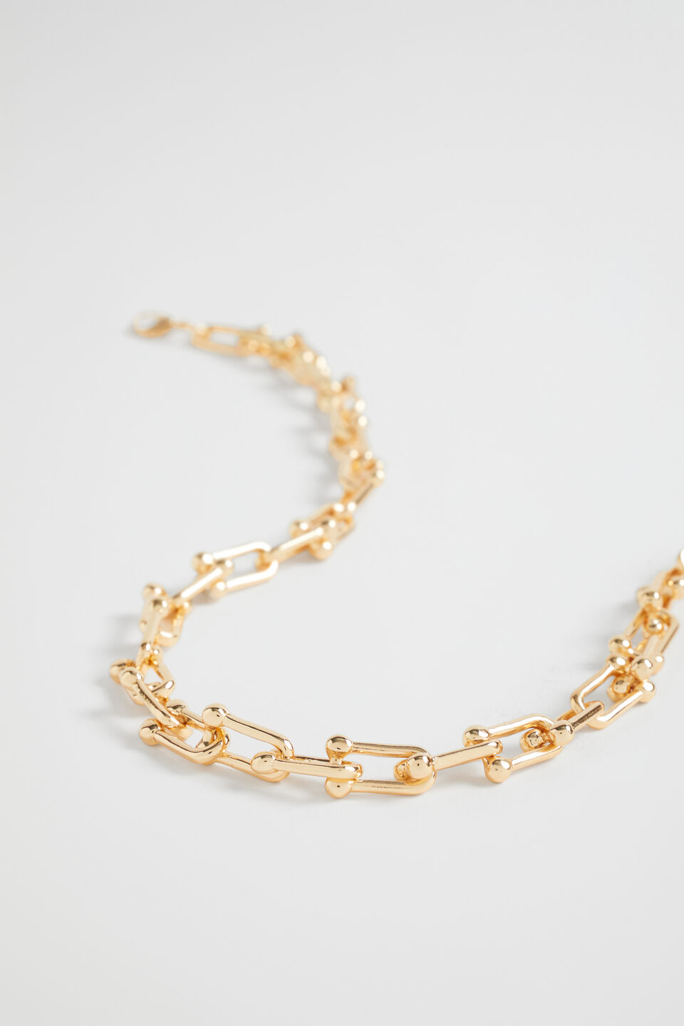 Ball Link Chain Necklace  Gold