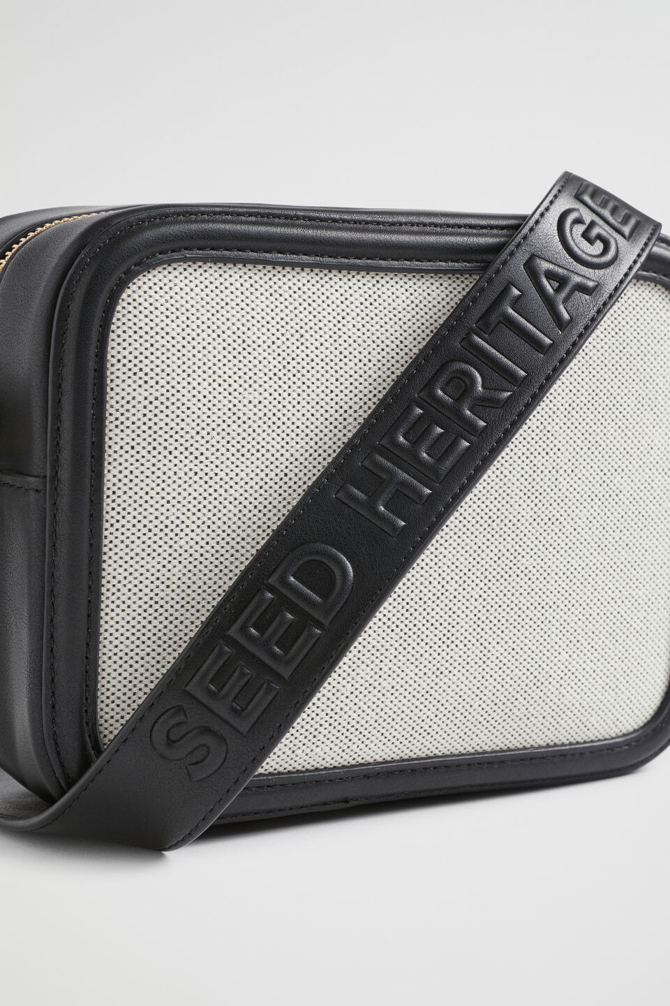 Textured Logo Crossbody Bag  Black Multi