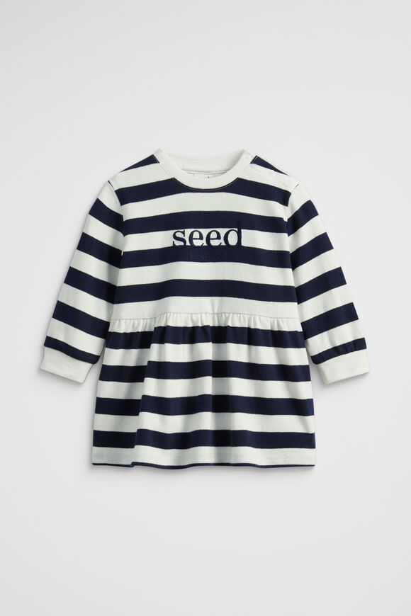 Core Logo Dress  Midnight Stripe  hi-res