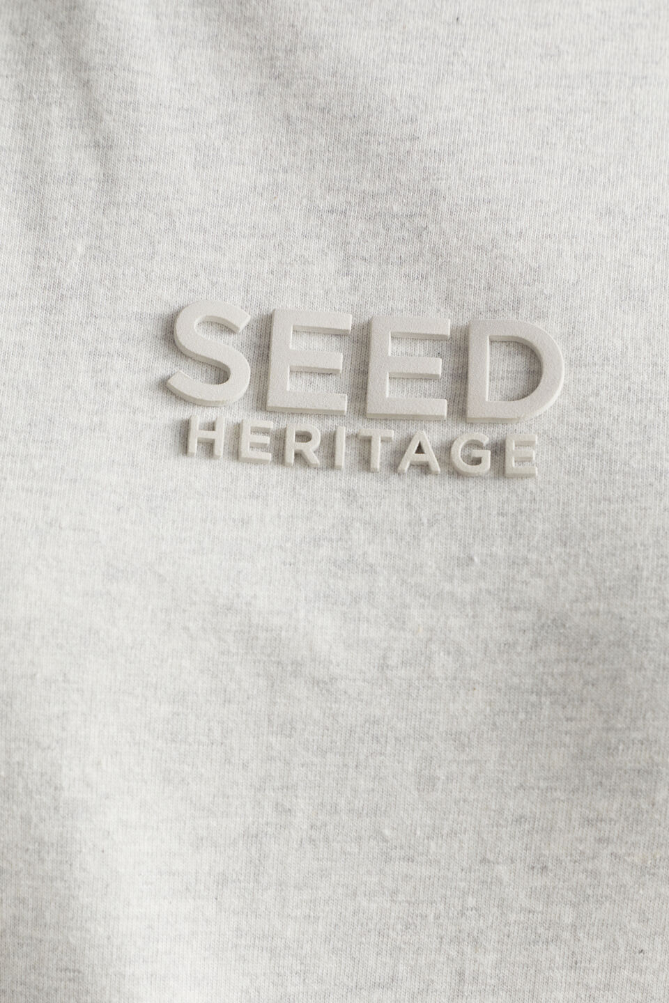 Heritage Logo Tee  Light Grey Marle