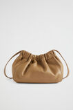 Rouched Leather Crossbody Bag  Cashew  hi-res