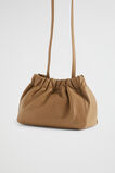 Rouched Leather Crossbody Bag  Cashew  hi-res