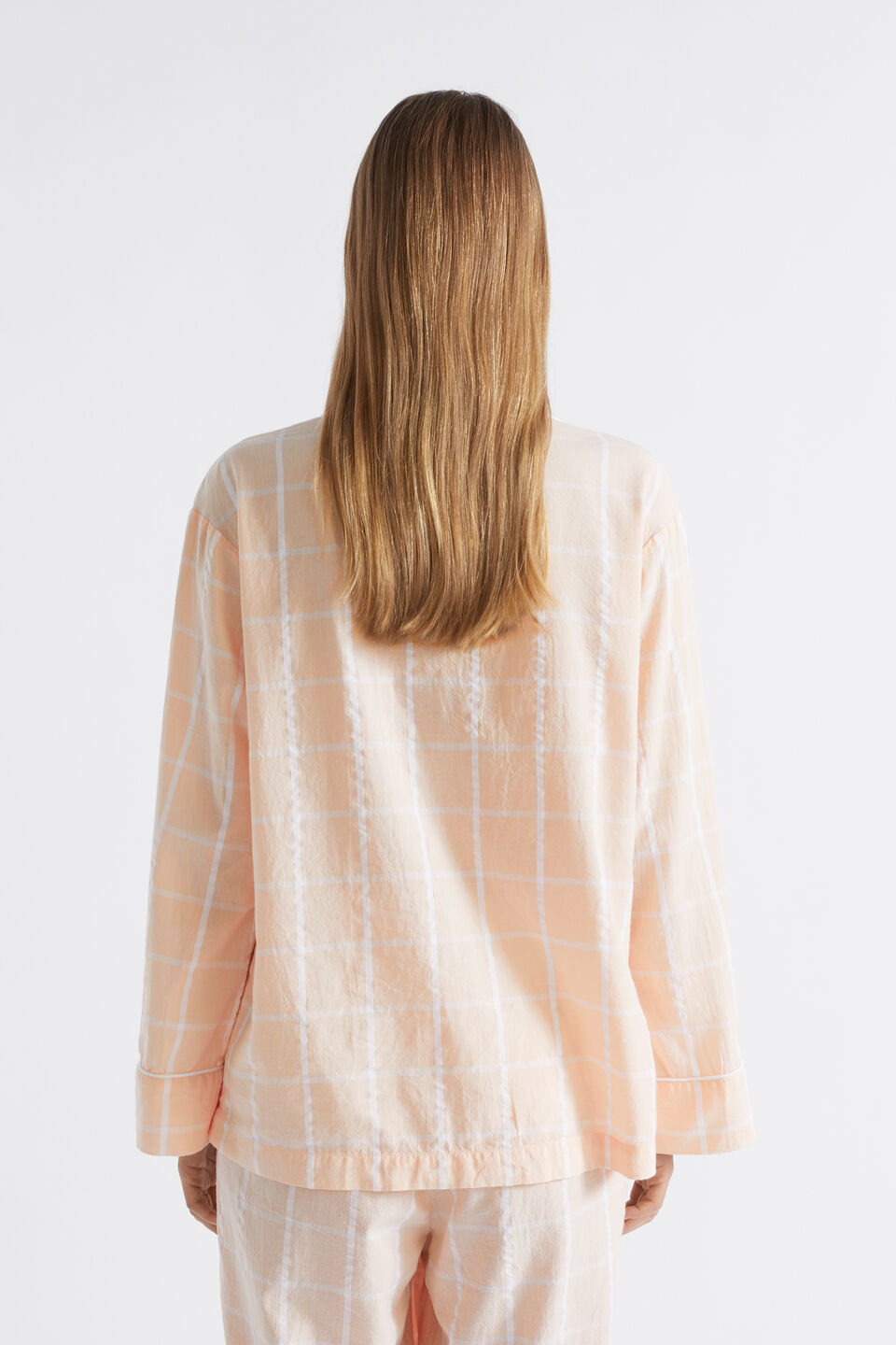 Seersucker Grid Sleep Shirt  Blush