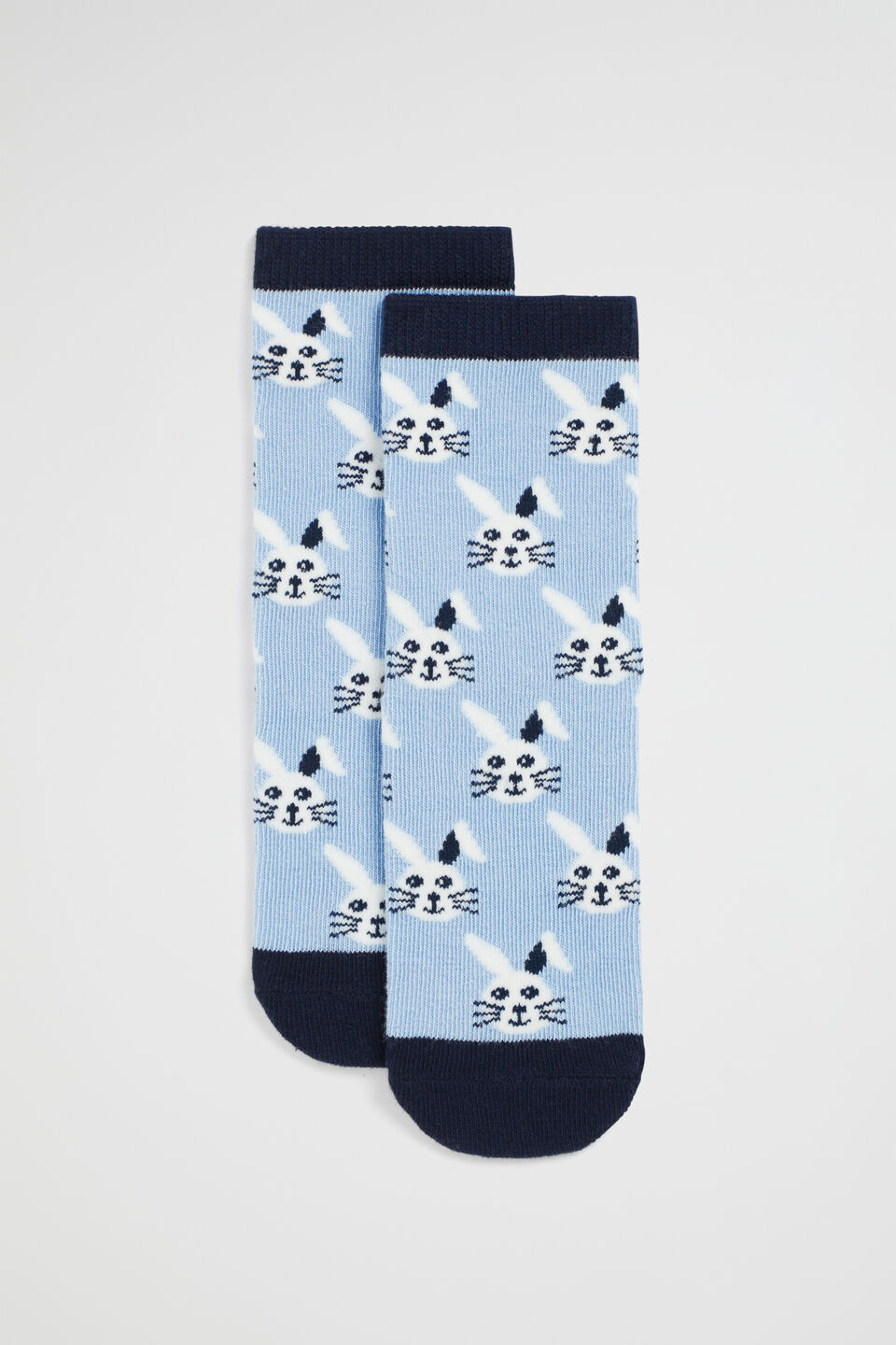 Bunny Yardage Sock  Blue