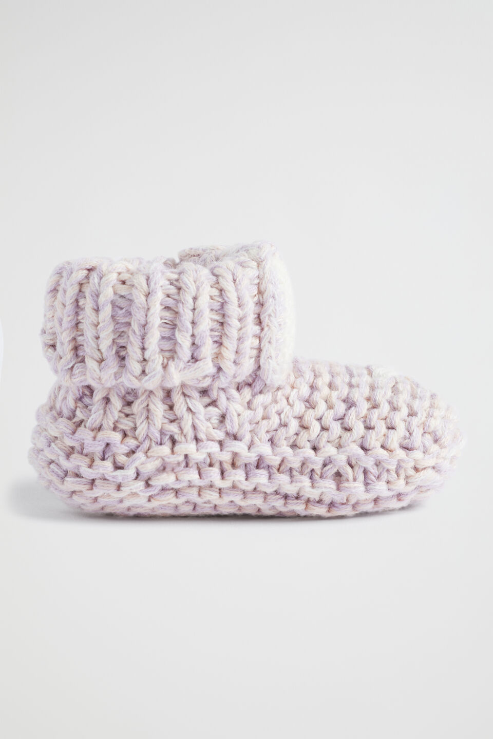 Mixy Knit Bunny Bootie  Pale Orchid