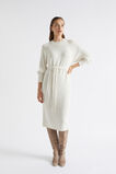 Tie Waist Midi Knit Dress  Cloud Cream  hi-res