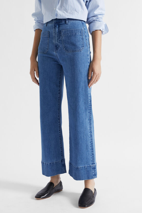 Core Wide Leg Pocket Jean  French Blue Denim  hi-res