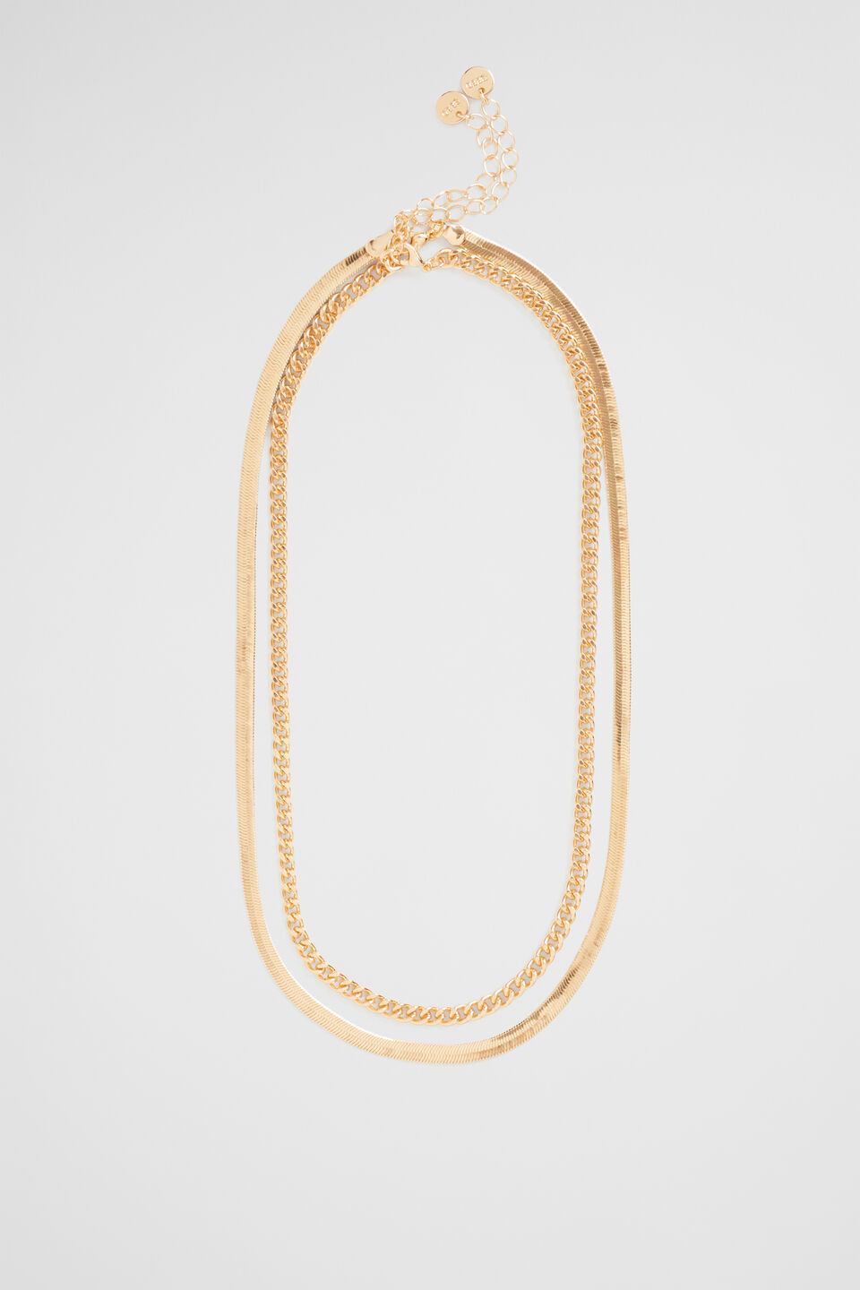 Mini Curb Chain Necklace  Gold