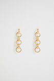 Ridged Drop Earring  Gold  hi-res