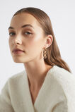 Ridged Drop Earring  Gold  hi-res