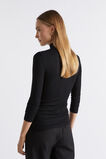 Core Rib Mock Neck Top  Black  hi-res