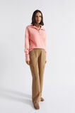 Merino Wool Zip Through Knit  Pale Peony Marle  hi-res