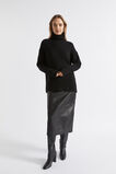 Merino Wool High Neck Knit  Black  hi-res