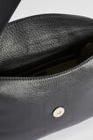 Leather Shoulder Bag  Black  hi-res