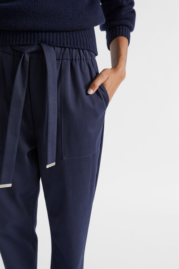 Elasticated Tapered Leg Pant  Midnight Sky  hi-res