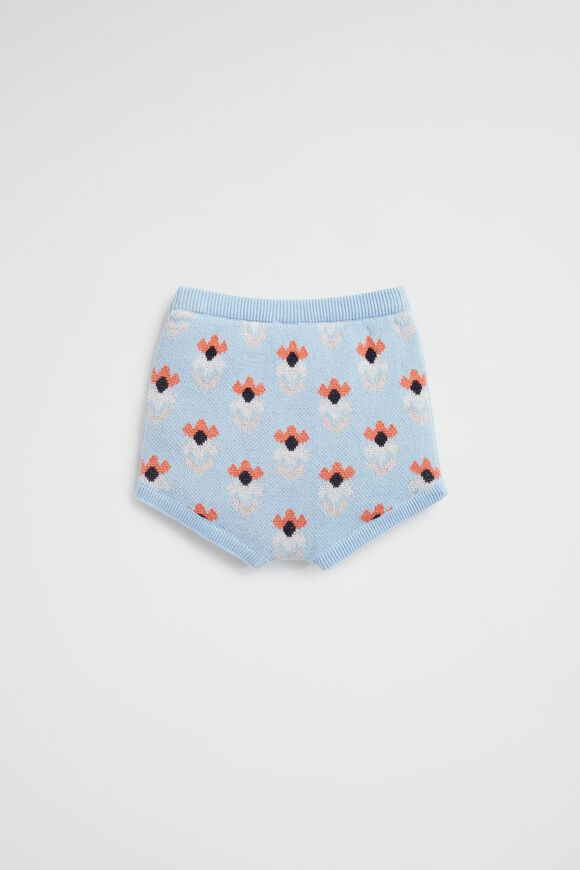 Knit Floral Bloomer  Pale Blue  hi-res