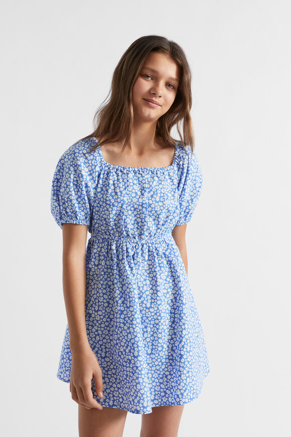 Ditsy Dress  Azure Blue  hi-res