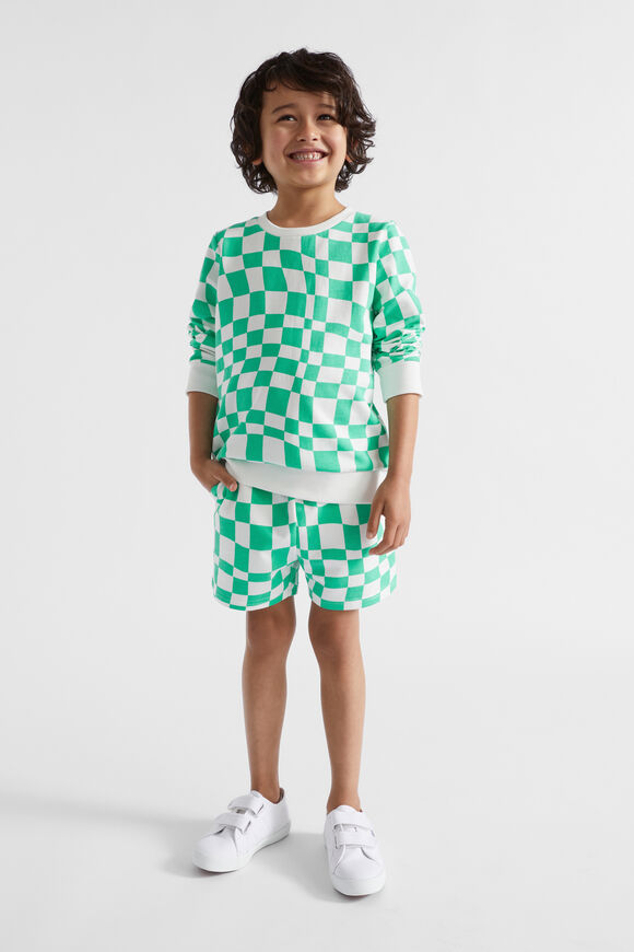 Checkerboard Track Short  Jade Green  hi-res