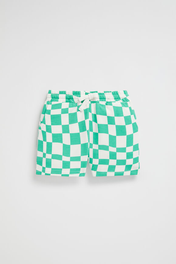 Checkerboard Track Short  Jade Green  hi-res