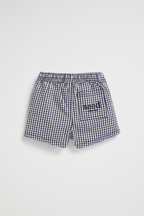 Core Logo Short  Midnight Gingham  hi-res