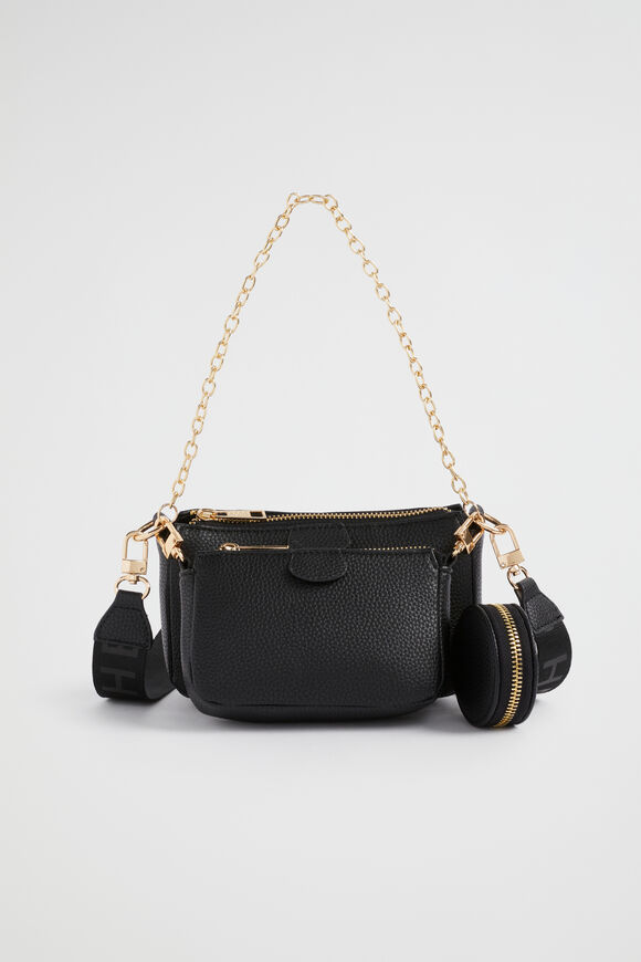 Hybrid Cross Body Bag  Black  hi-res