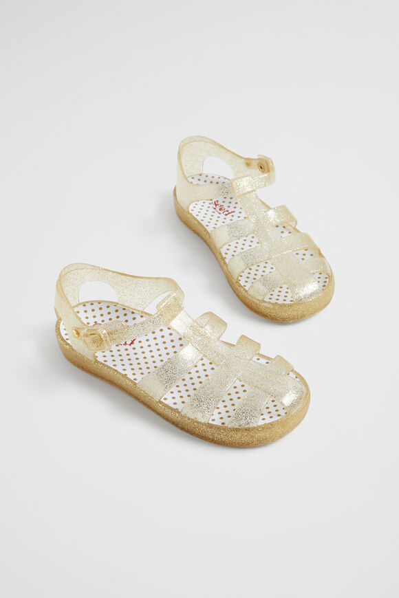 Glitter Cage Jelly Sandal  Gold  hi-res