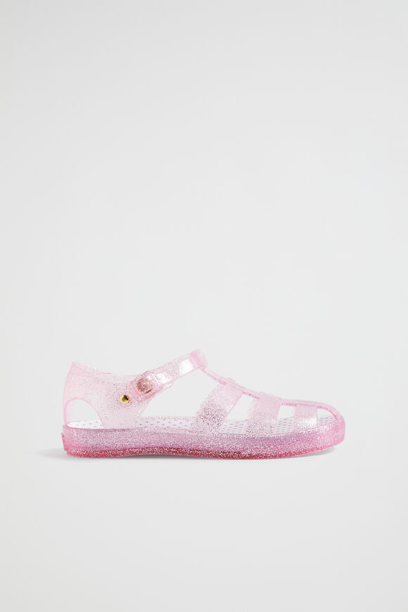 Glitter Cage Jelly Sandal  Pink  hi-res