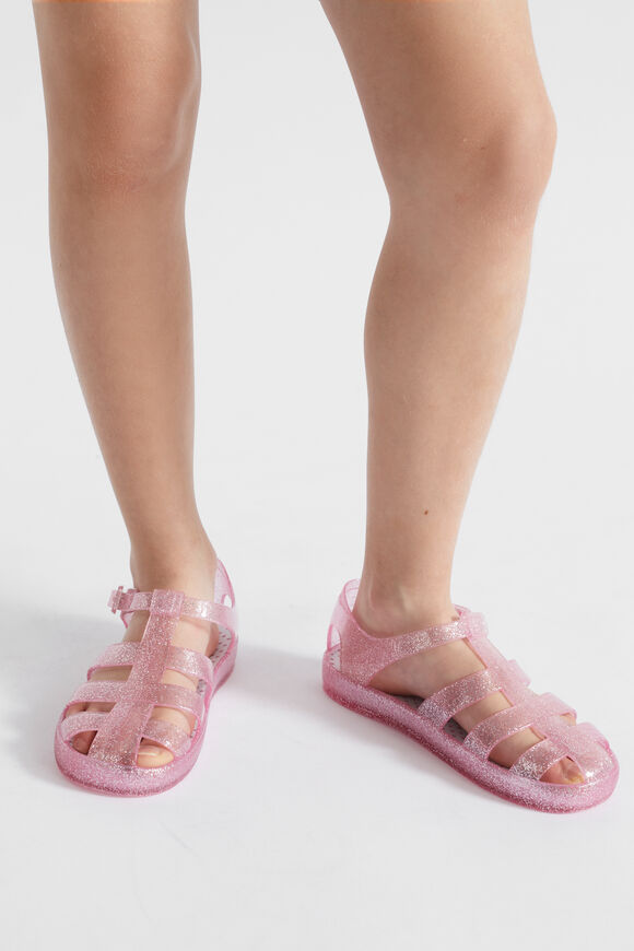 Glitter Cage Jelly Sandal  Pink  hi-res
