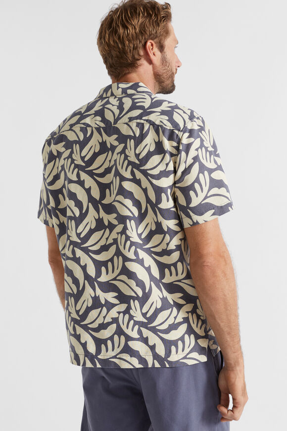 Floral Resort Shirt  Steel Blue Floral  hi-res