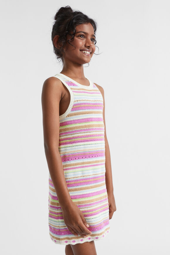 Crochet Knit Dress  Multi  hi-res