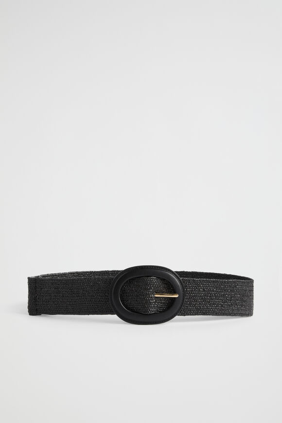 Ayla Woven Stretch Belt  Black  hi-res