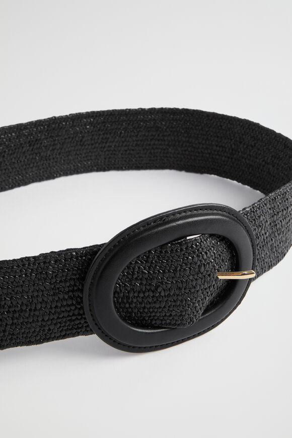 Ayla Woven Stretch Belt  Black  hi-res