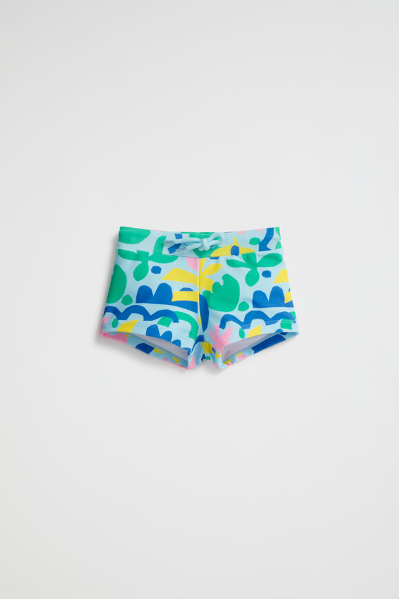 Shapes Print Swim Short  Ocean Blue  hi-res