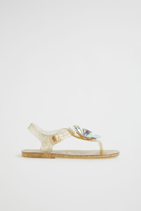 Flower Jelly Sandal  Gold  hi-res