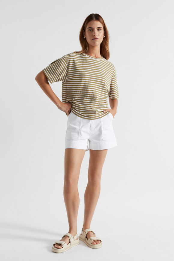 Stripe Boxy Tee  Pistachio Stripe  hi-res