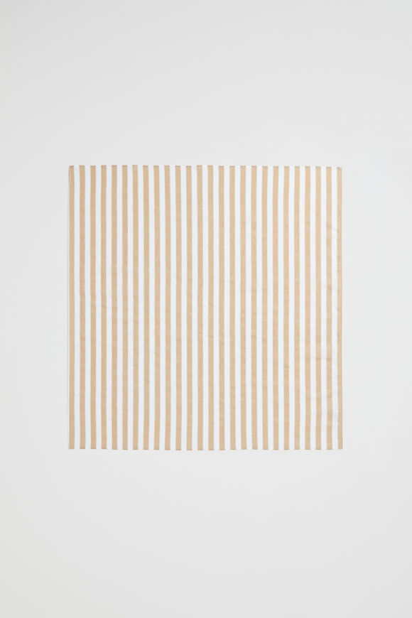 Lightweight Print Square Scarf  Barley Stripe  hi-res