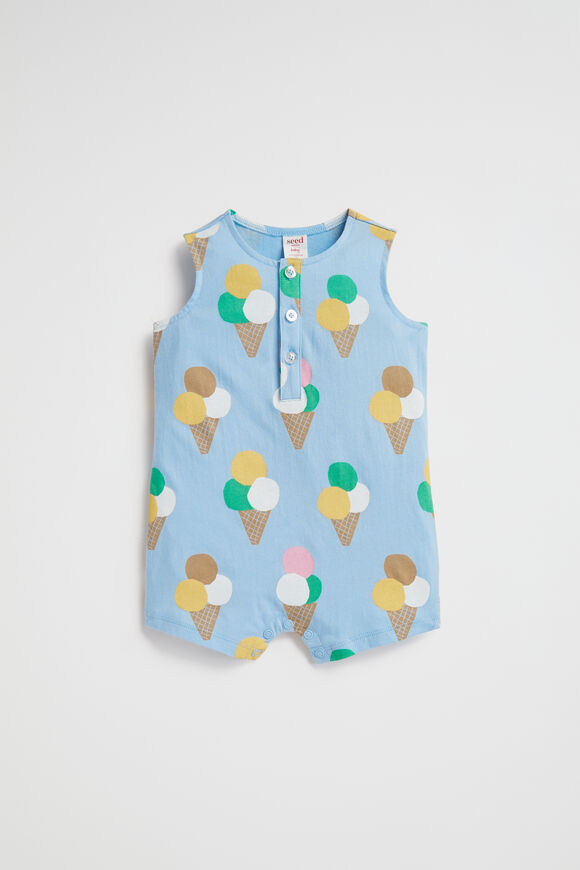 Ice Cream Romper  Dove Blue  hi-res