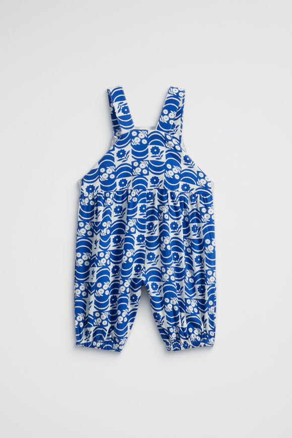 Floral Print Overall  Cobalt Blue  hi-res