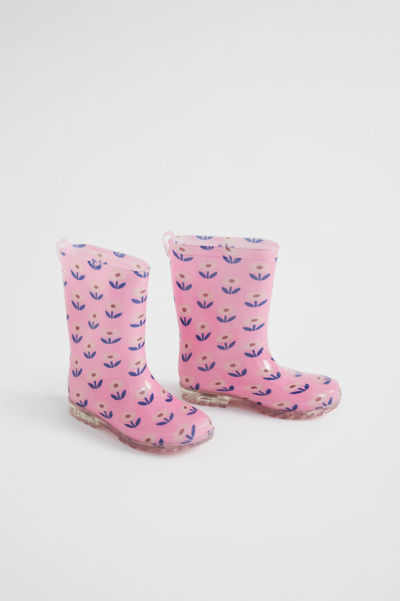 Flower Light up Gumboot  Candy Pink  hi-res