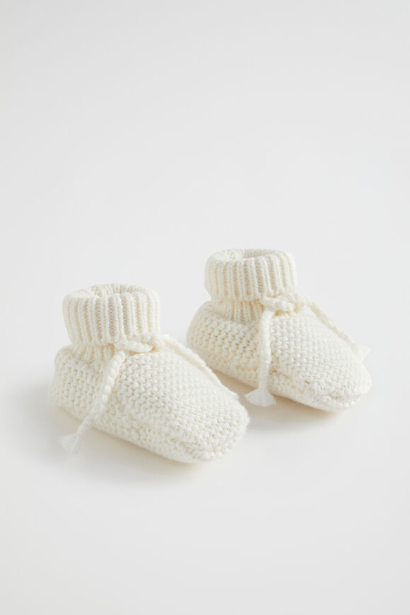 Core Knitted Booties  Nb Canvas  hi-res