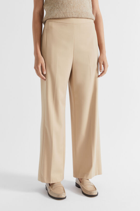 Elasticated Wide Leg Pant  Champagne Beige  hi-res